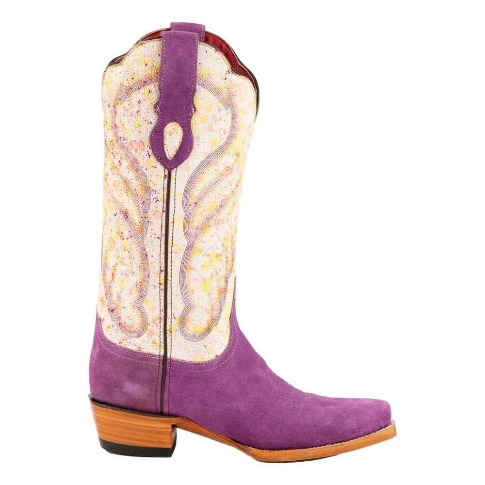 Ferrini Western Boots Womens Candy Leather Snip Toe Purple 83661-48 Image 2