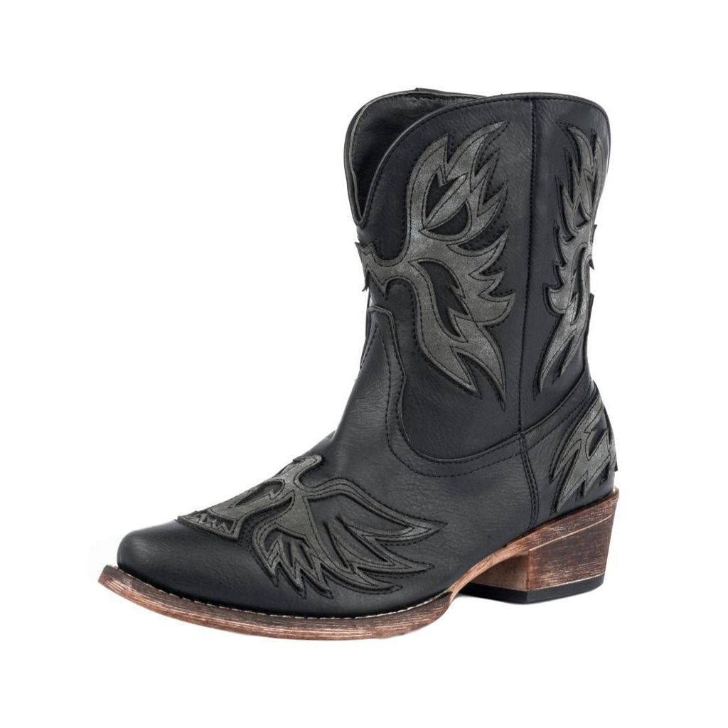 Roper Western Boots Womens Amelia Overlay Black 09-021-1567-2113 BL Image 1