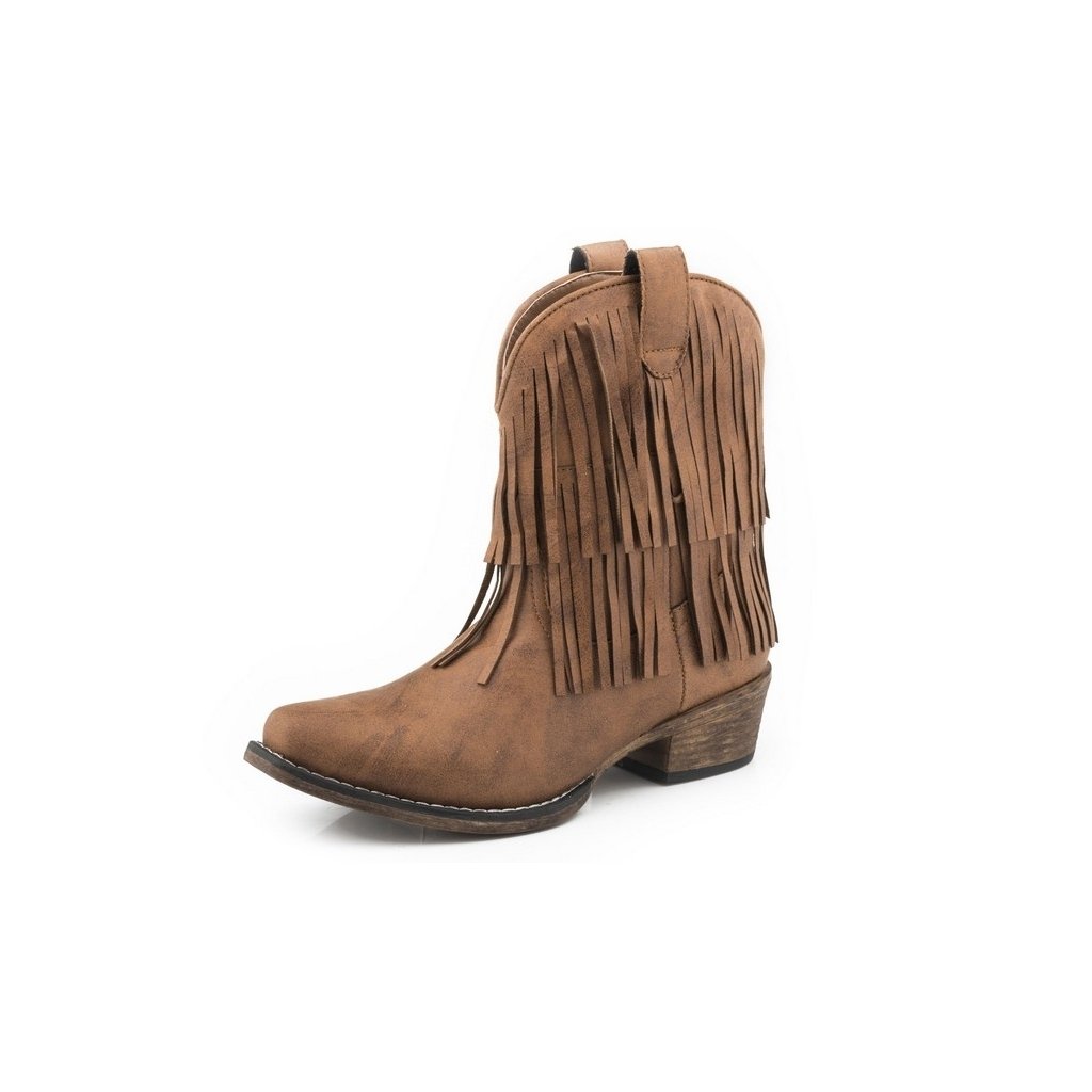 Roper Western Boots Womens Riley Fringe Shorty 09-021-1567-3040 TA Image 1