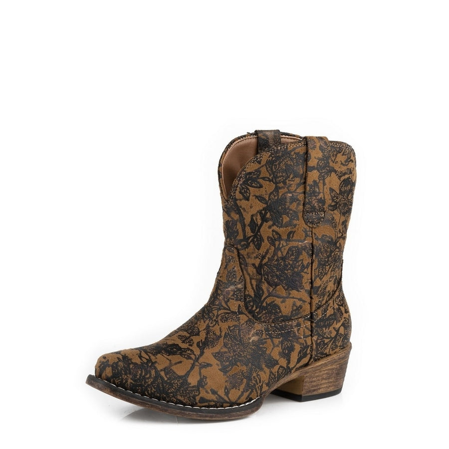 Roper Western Boots Womens Emma Floral Tan 09-021-1567-3264 TA Image 1