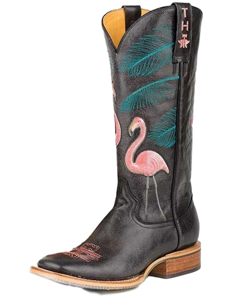 Tin Haul Western Boots Womens Flamingo Black Pink 14-021-0007-1214 BL Image 1