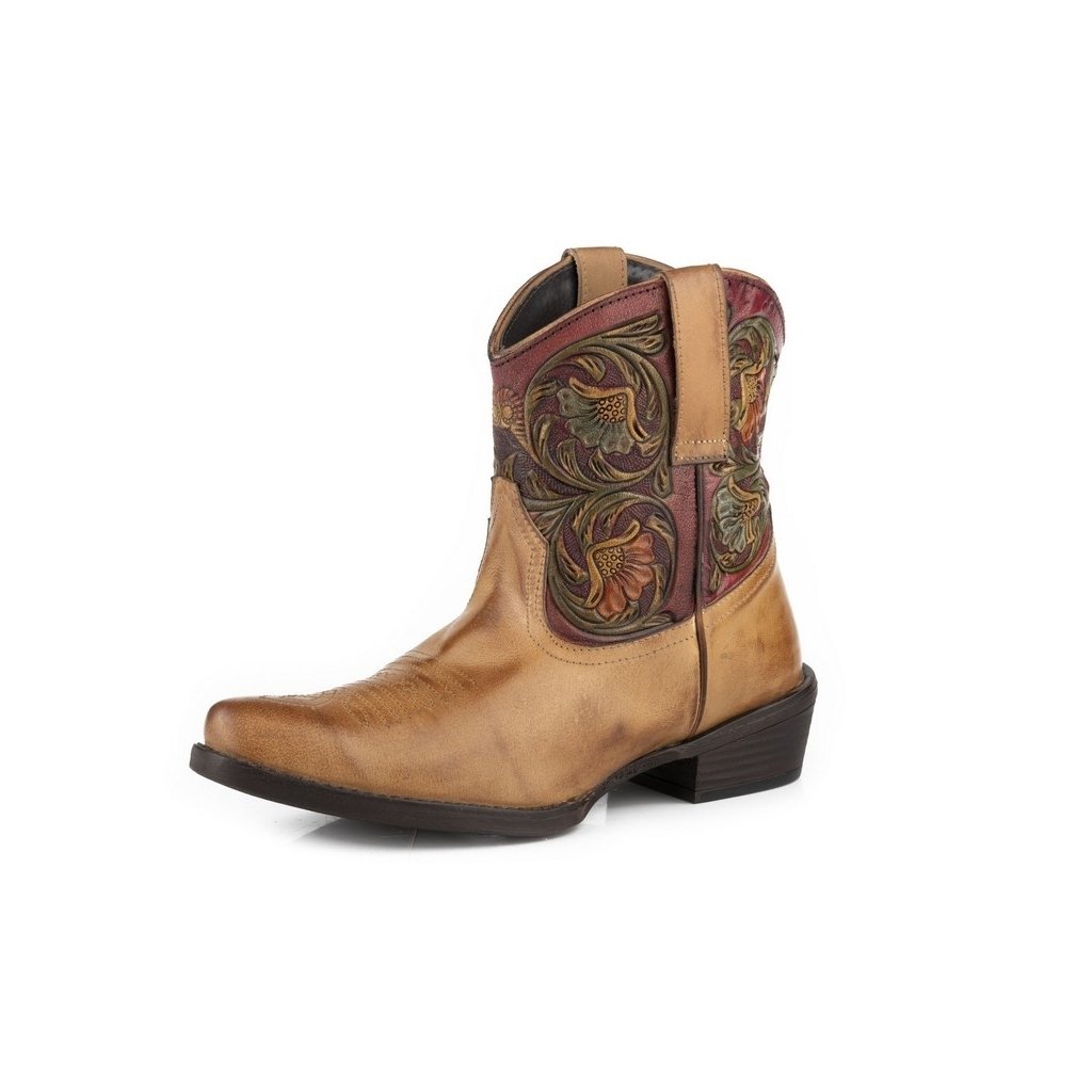 Roper Western Boots Womens Dusty Tooled Painted 09-021-0980-3291 TA Image 1