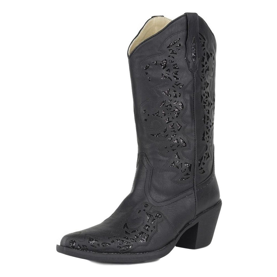 Roper Western Boots Womens Alisa Glitter Black 09-021-1556-0772 BL Image 1