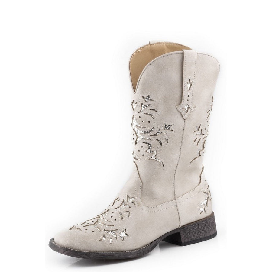 Roper Western Boots Women Kennedy Leather White 09-021-1903-3123 WH Image 1