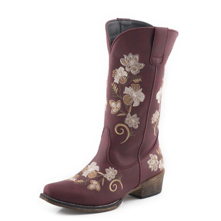 Roper Western Boots Womens Vintage Floral Snip Toe 09-021-1566-3027 RE Image 1