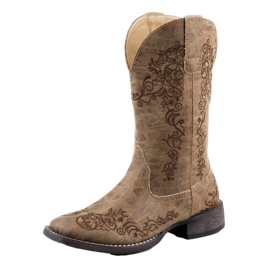 Roper Western Boots Womens Riley TRP Tan 09-021-1903-2858 TA Image 1