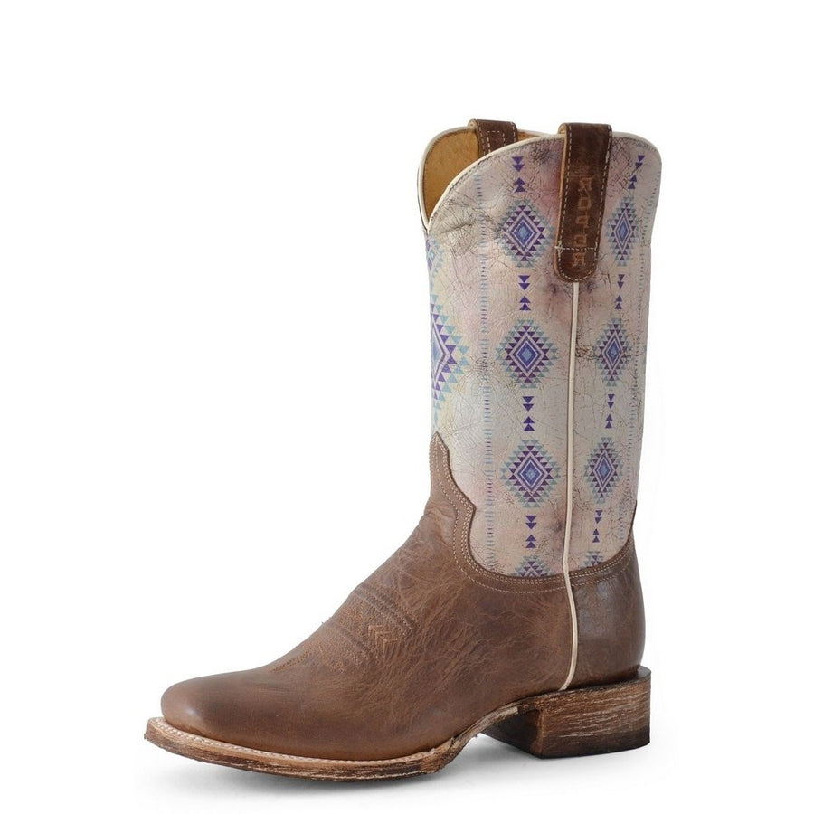 Roper Western Boots Womens 11" AZ Aztec Tan 09-021-7016-8494 TA Image 1