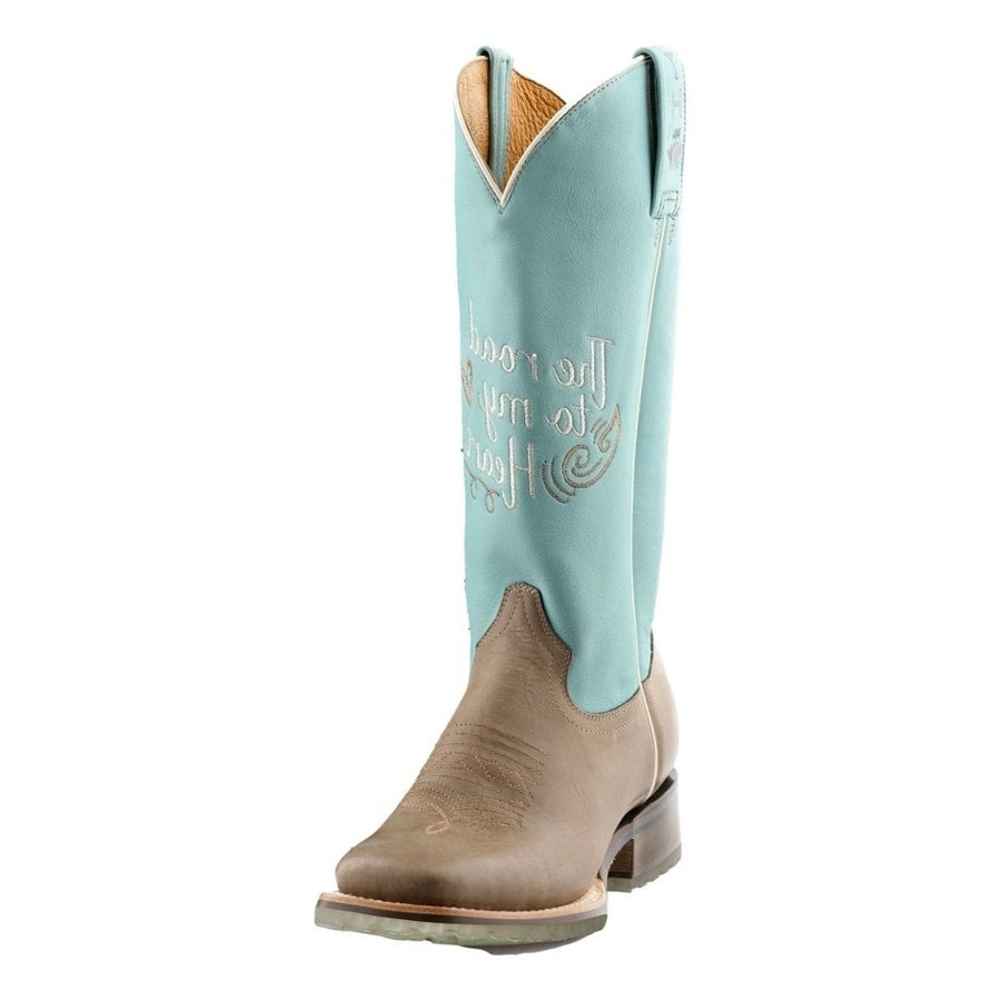 Tin Haul Western Boots Womens A Cowgirls Motto Tan 14-021-0005-1477 TA Image 1