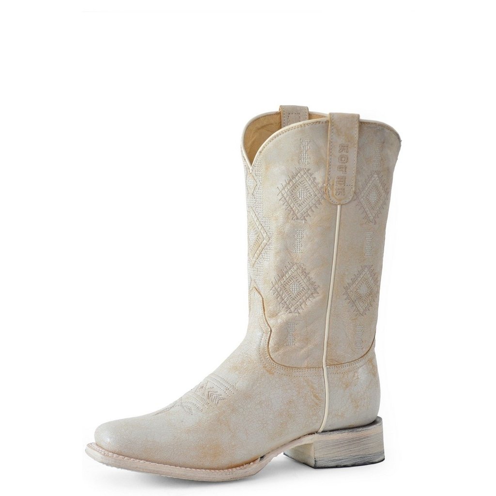 Roper Western Boots Womens 11" Aztec White 09-021-7016-8510 WH Image 1