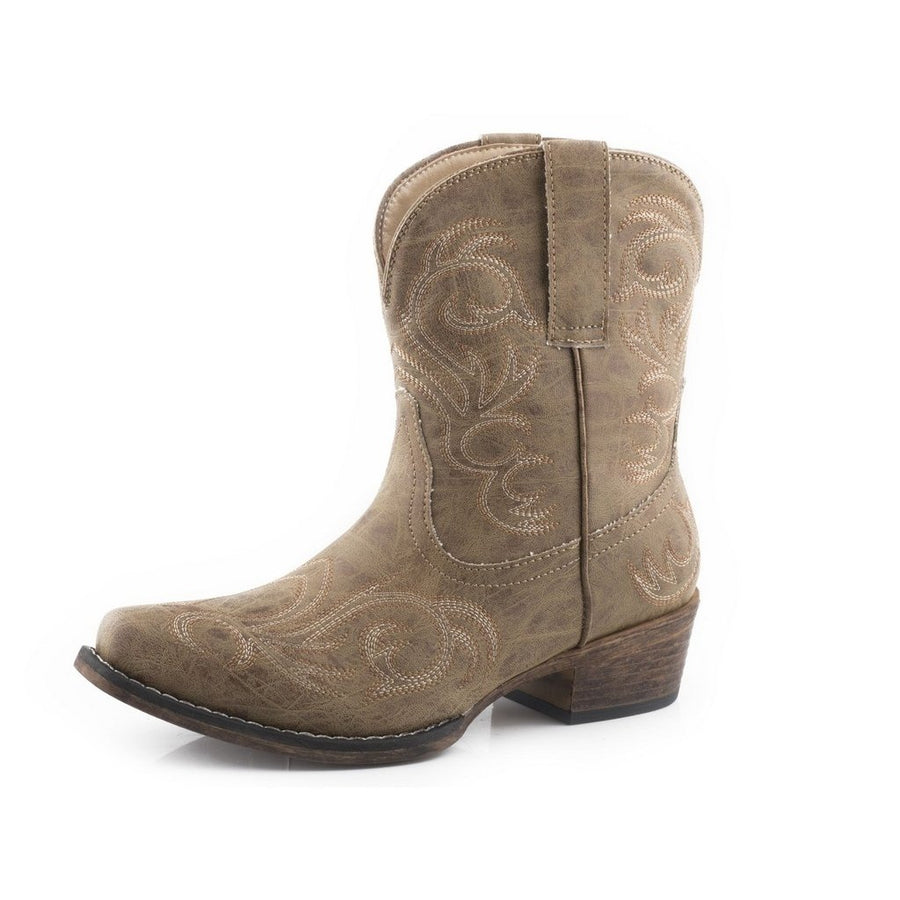 Roper Western Boots Womens Riley Shorty Stitch Tan 09-021-1567-2024 TA Image 1