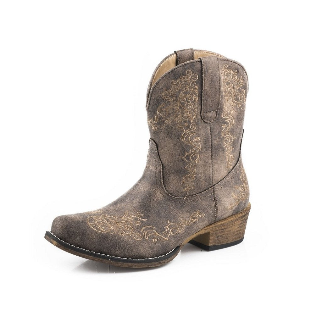 Roper Western Boots Womens Riley Scroll Snip Faux 09-021-1567-2863 BR Image 1