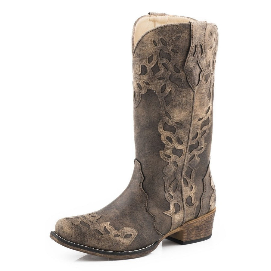 Roper Western Boots Womens Riley Triad Overlay 09-021-1566-2855 BR Image 1