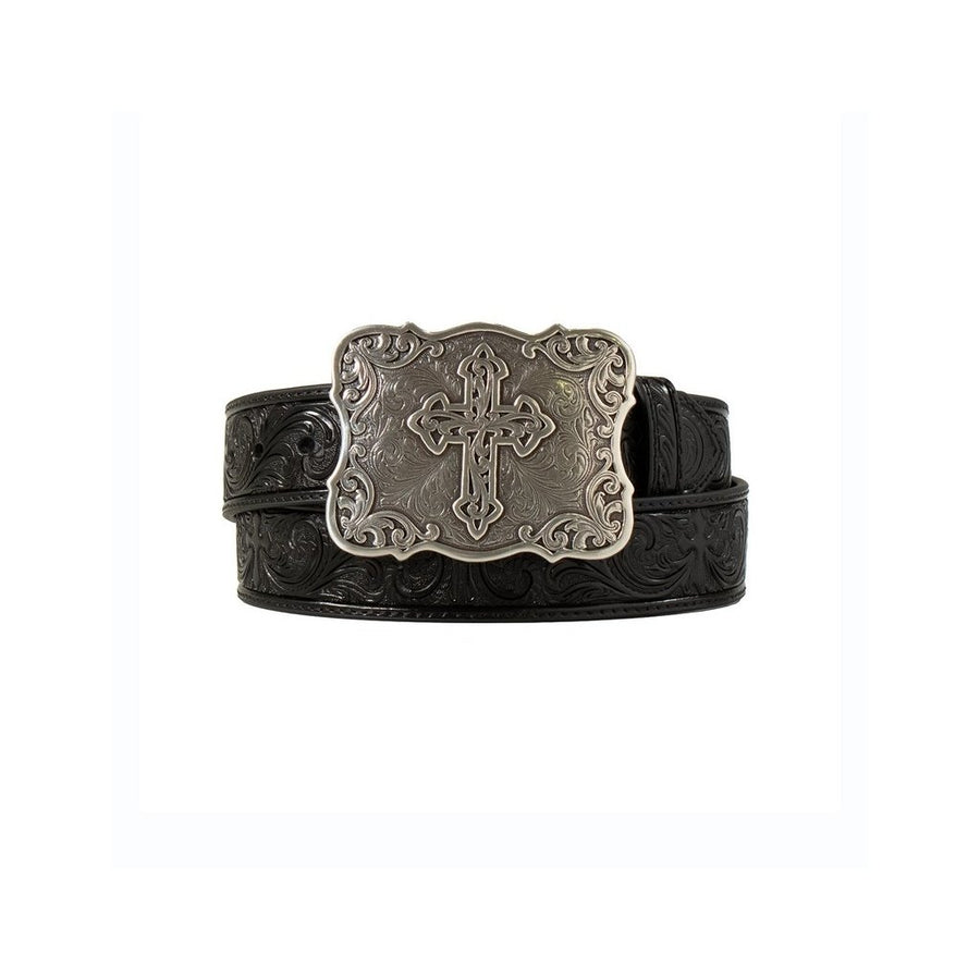 Nocona Western Belt Womens Embossed Scrolling Cross Scalloped N3483801 Image 1