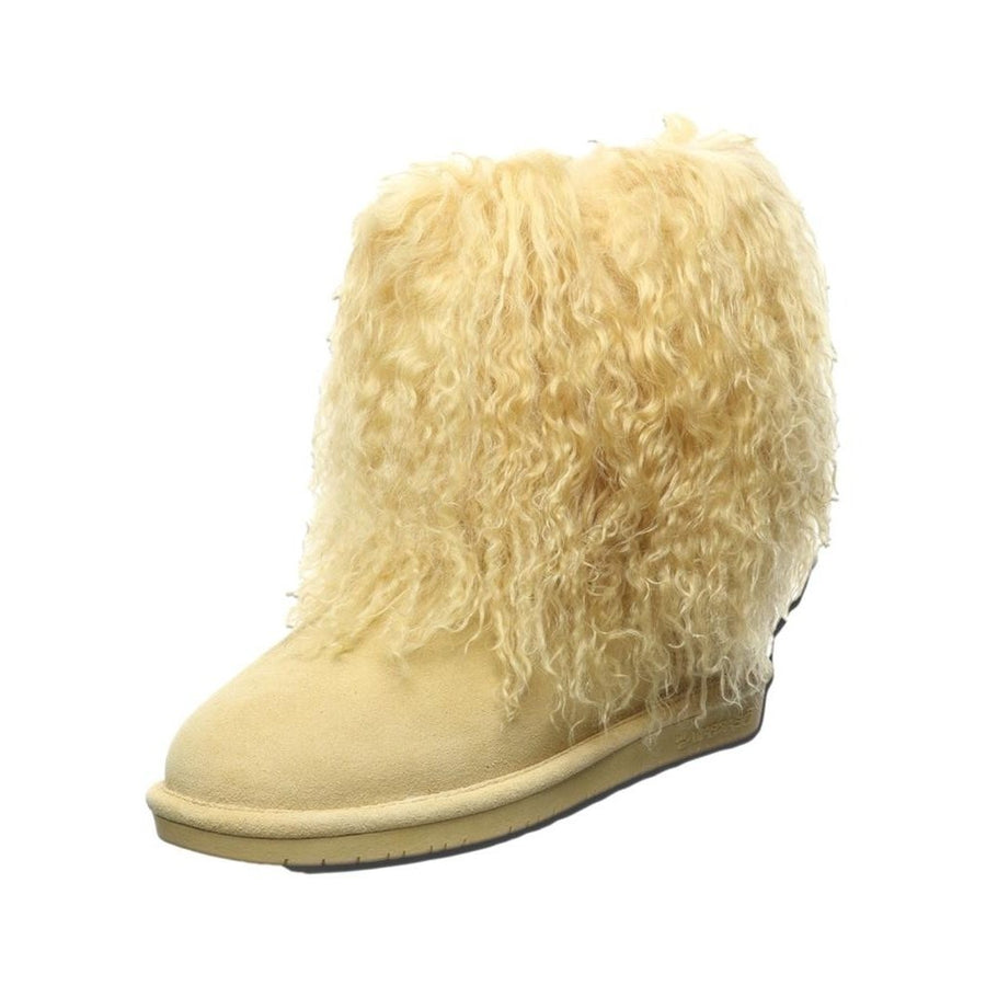 Bearpaw Casual Boots Women Boo TPR Rubber Sole Curly Lamb Wool 1854W Image 1