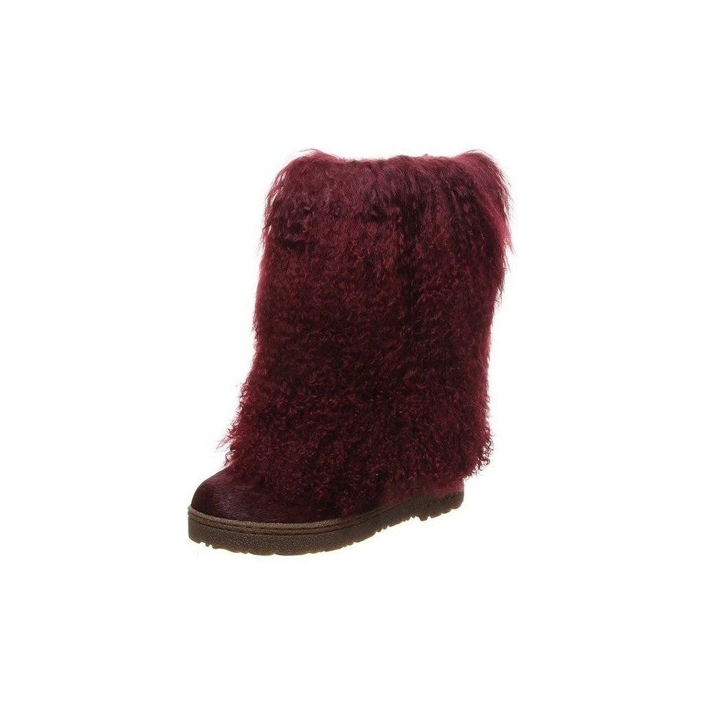 Bearpaw Casual Boots Women Boetis Cow Hair Vamp Curly Lamb faux 1294W Image 1