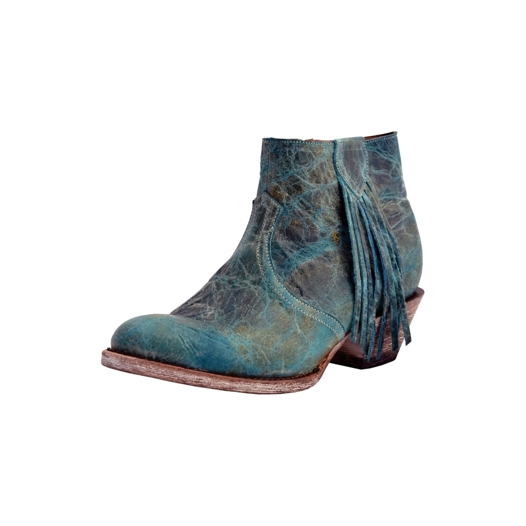 Ferrini Fashion Boots Womens Cowboy Heel Ankle Turquoise 61011-50 Image 1