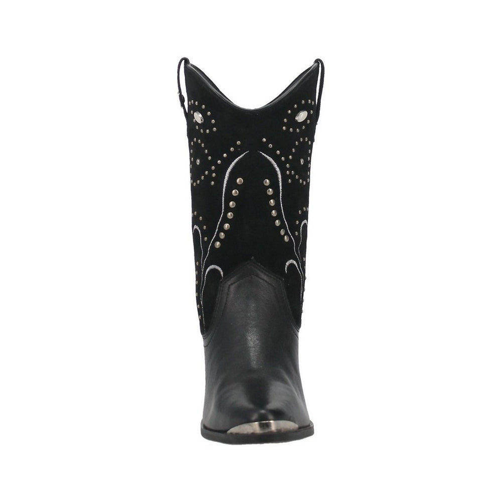 Dingo Fashion Boots Womens Ava Rivet Studded Suede Stitch Black DI587 Image 2