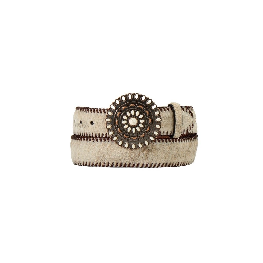 Nocona Western Belt Womens Calf Hair Whipstitch Buckle N320006237 Image 1