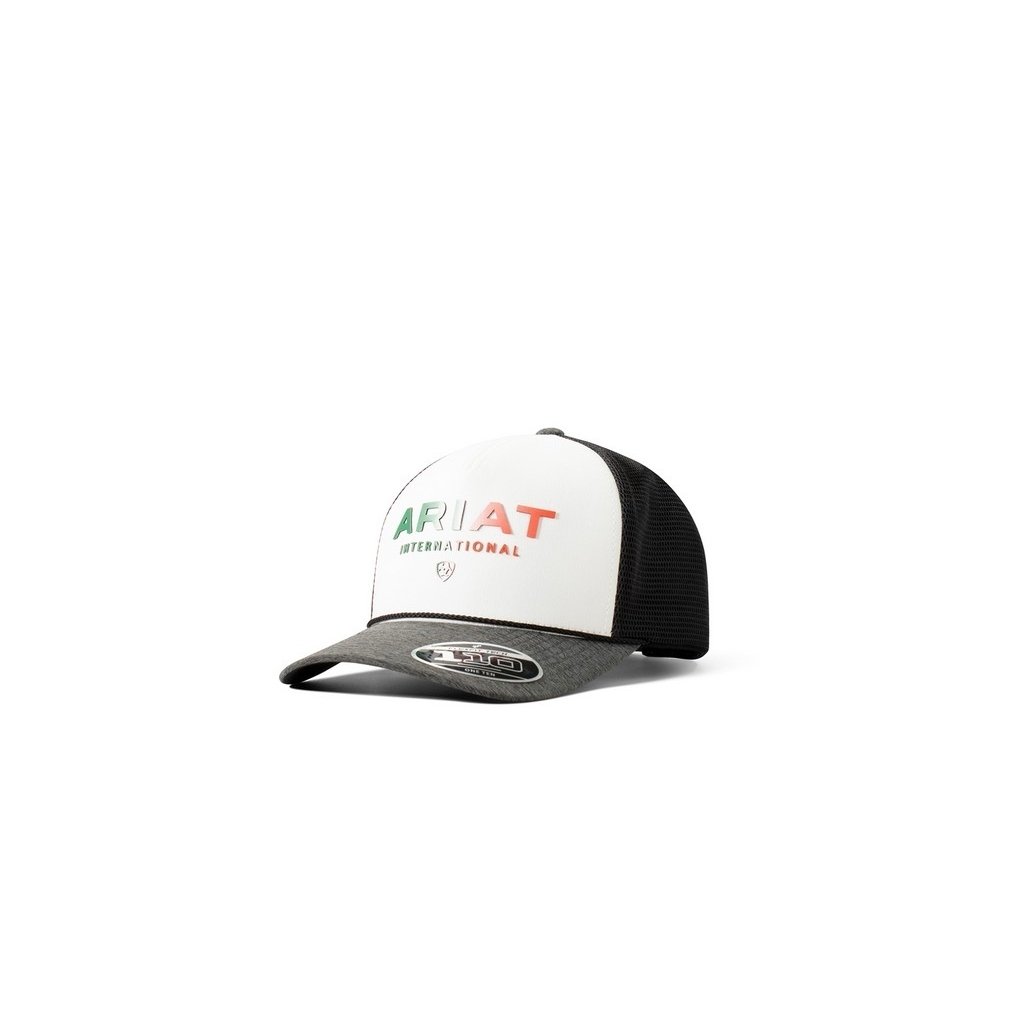 Ariat Western Hat Baseball Cap Snap Back Logo White A300083205 Image 1