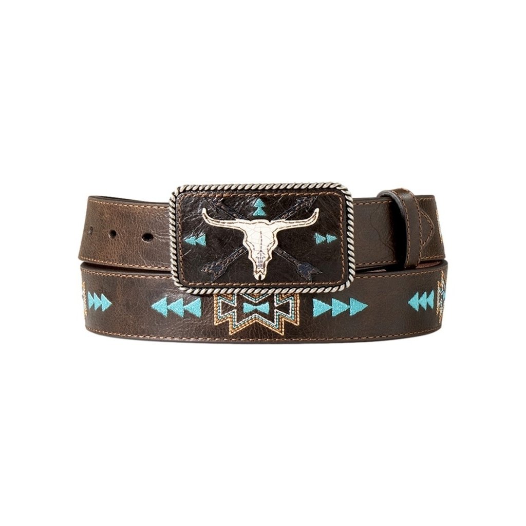 Ariat Western Belt Womens Cow Skull Arrow Southwest Pattern A1565834 Image 1