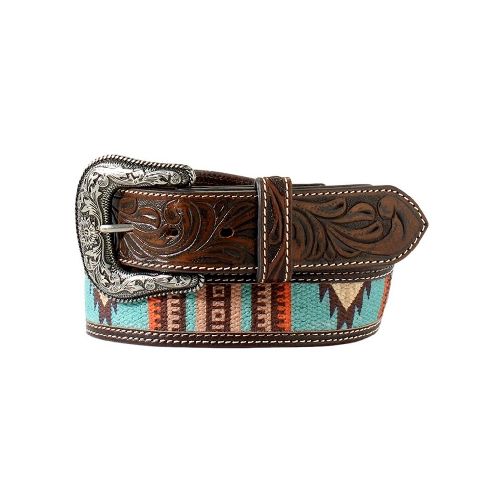 Ariat Western Belt Womens Floral Leather Southwestern Brown A1563002 Image 1