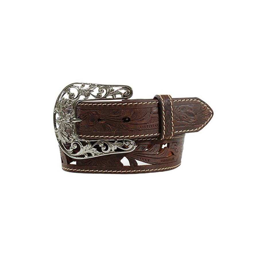 Angel Ranch Western Belt Womens Tooled Filigree Cutout D140004902 Image 1