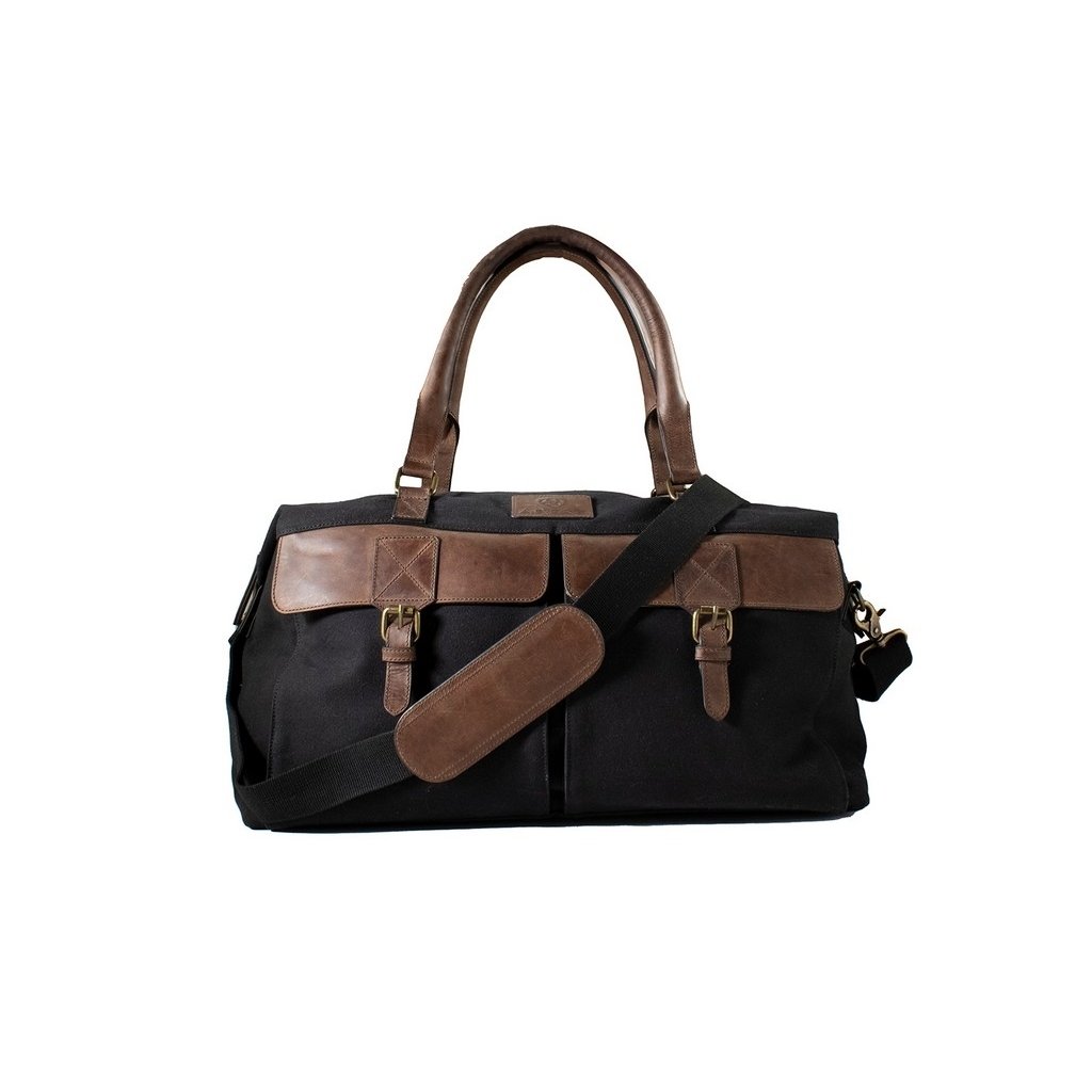 Ariat Western Duffel Bag Gear Canvas Black Brown A4700017107 Image 1