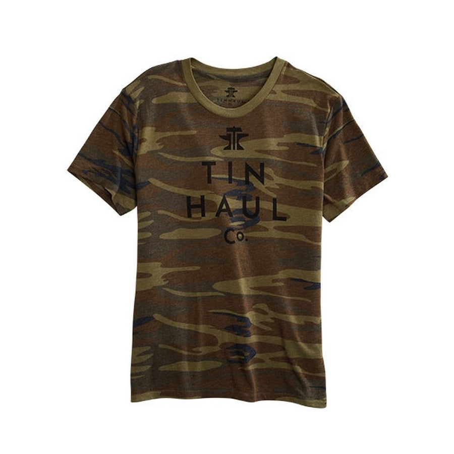 Tin Haul Western Shirt Short Sleeve Camo Crew 10-076-0501-0938 GR Image 1