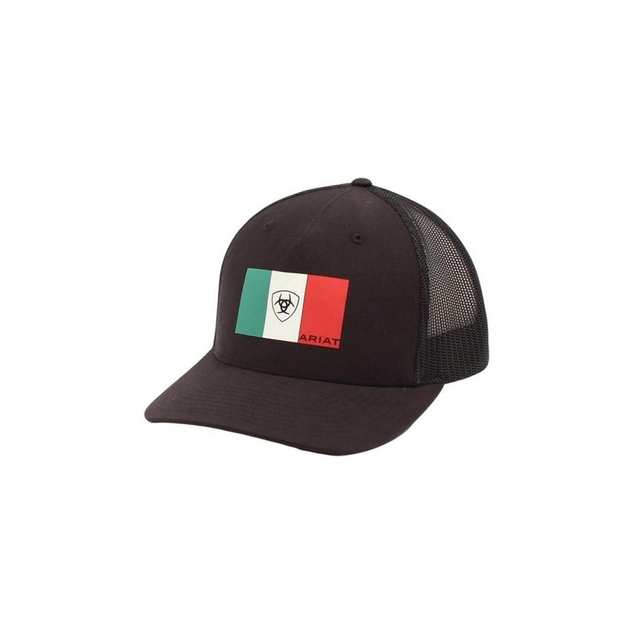 Ariat Western Hat Men Baseball Cap Mesh Mexican Flag Black A300016401 Image 1