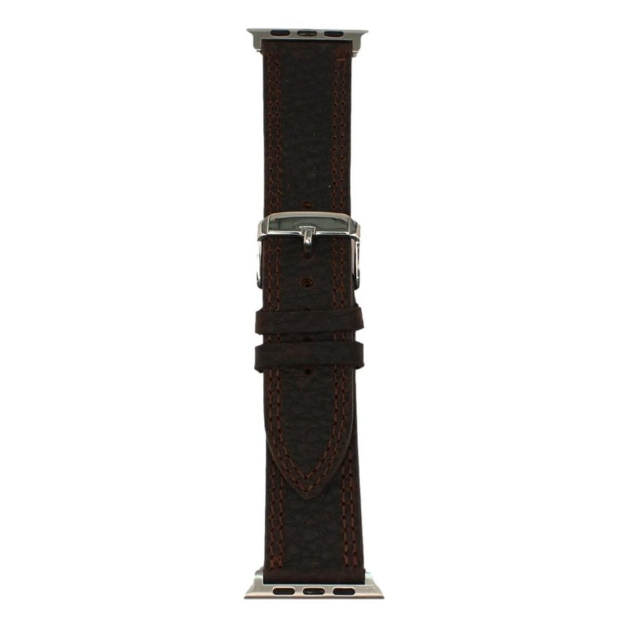 Nocona Western iWatch Band Double Stitch Leather L Brown N3101102 Image 1