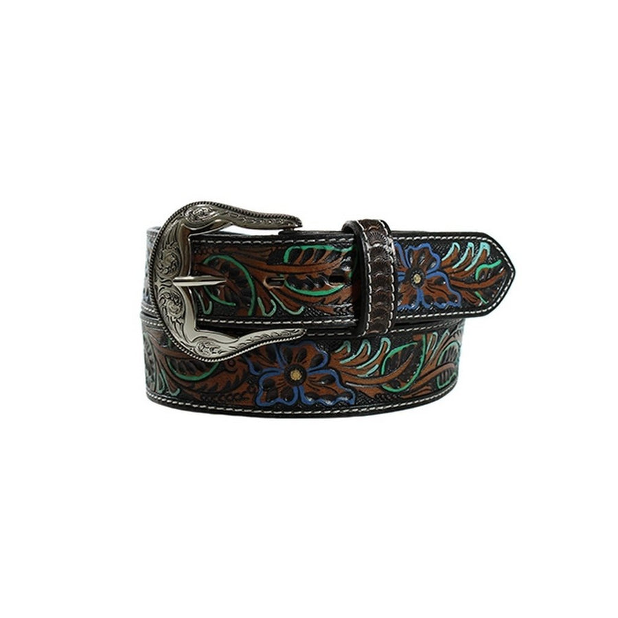 Nocona Western Belt Womens Floral Tooled Removable Buckle N320004402 Image 1