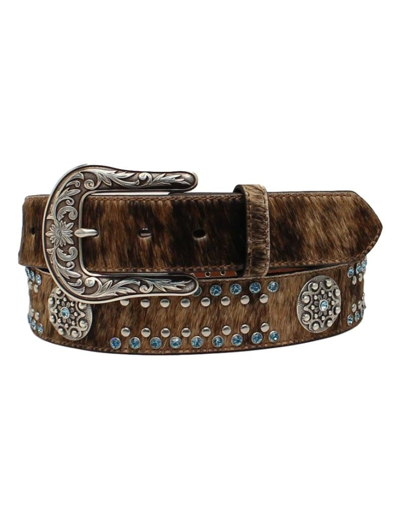 Nocona Western Belt Women Calf Hair Round Concho Rhinestone N320002202 Image 1