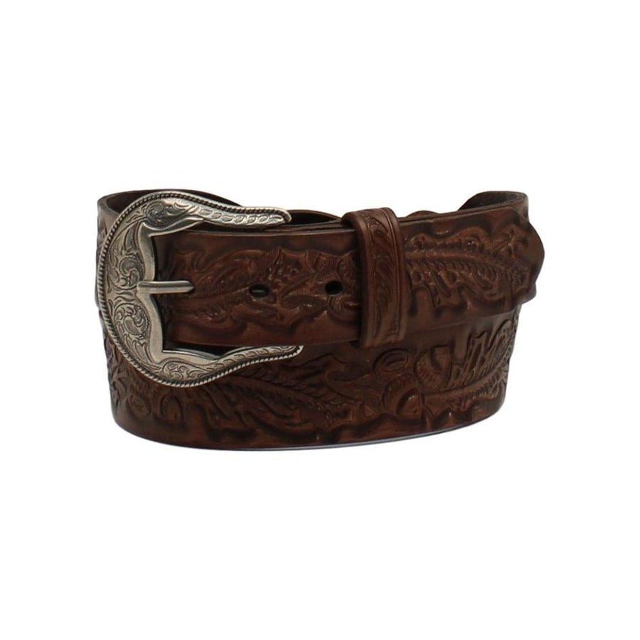 Angel Ranch Western Belt Womens Braided Acorn Stamp Leather D140001202 Image 1