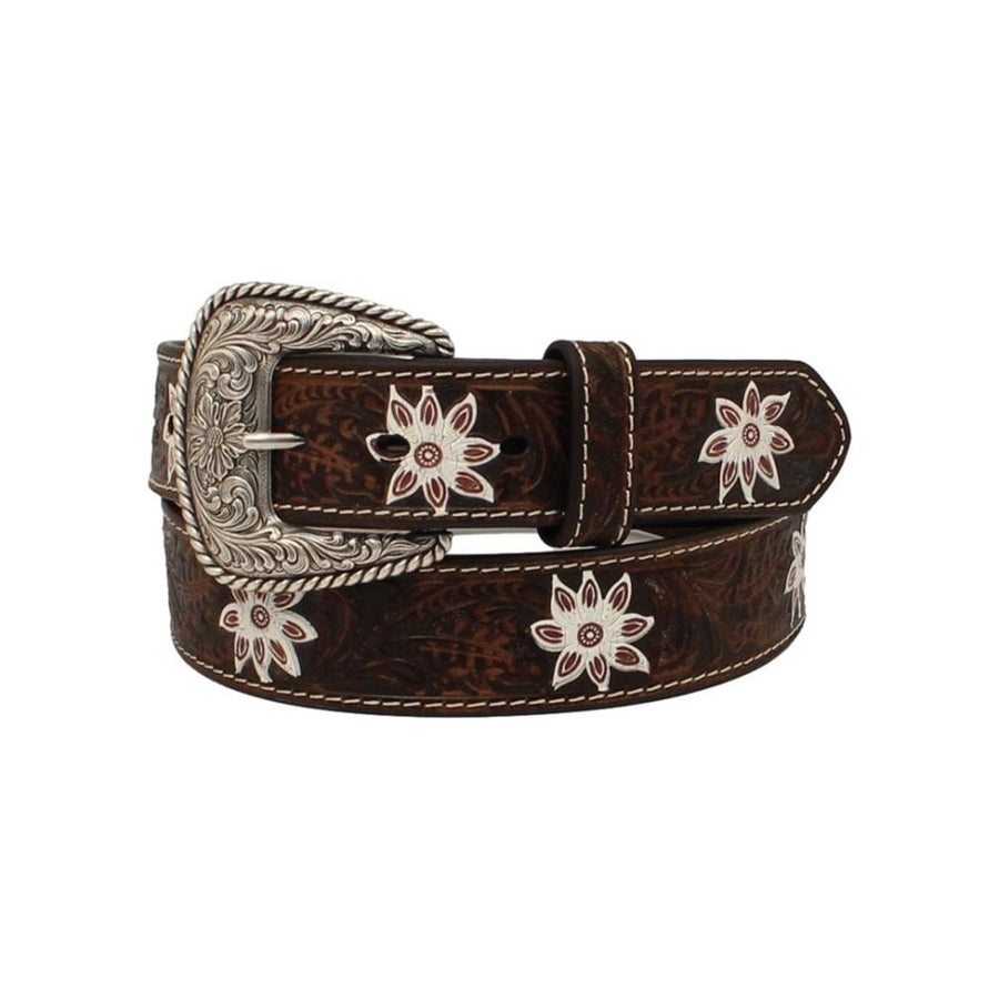 Nocona Western Belt Womens Floral Embossed Leather N320003602 Image 1