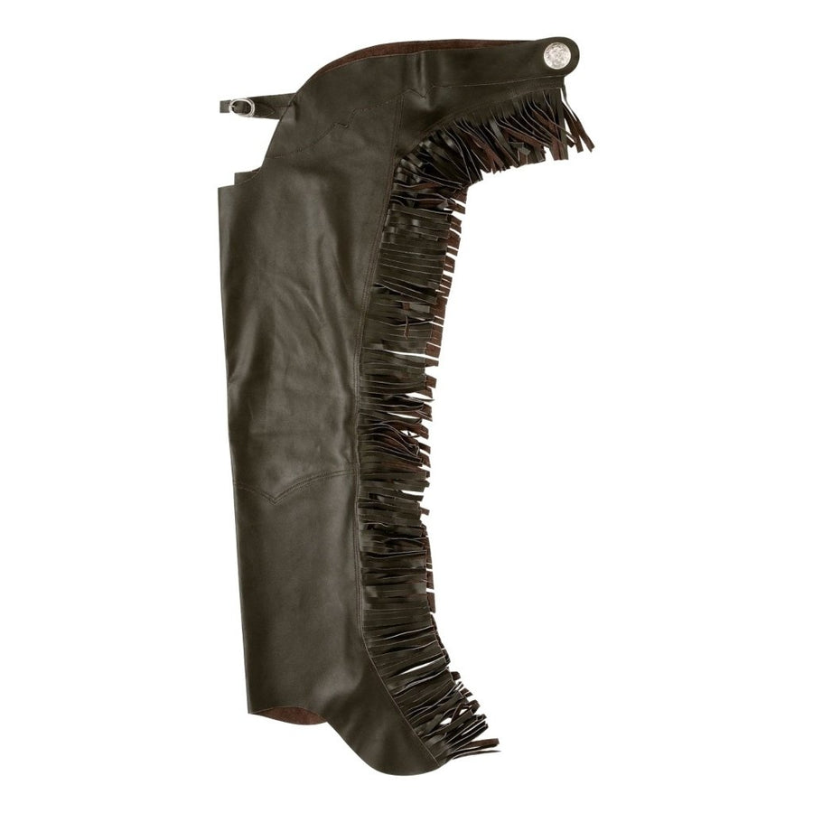 Tough 1 Western Chaps Adult Smooth Equitation Fringe Light 63-410 Image 1