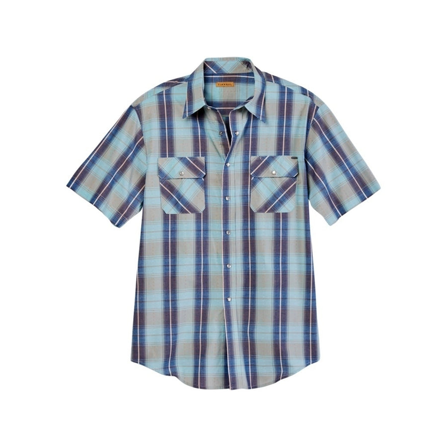 Tin Haul Western Shirt Mens S/S Plaid Snap Blue 10-002-0062-0480 BU Image 1