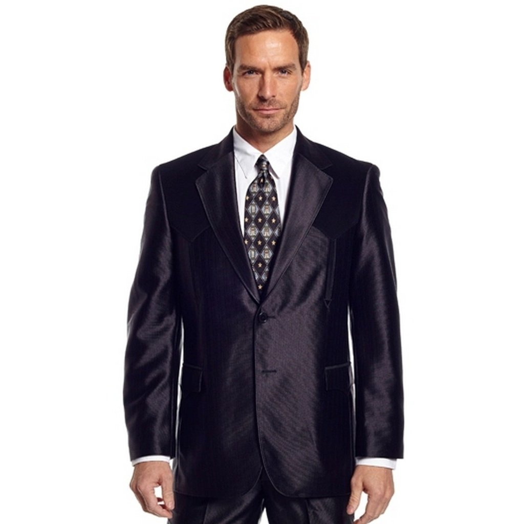 Circle S Western Sport Coat Mens Boise Pointed Yoke Black CC2991 Image 1