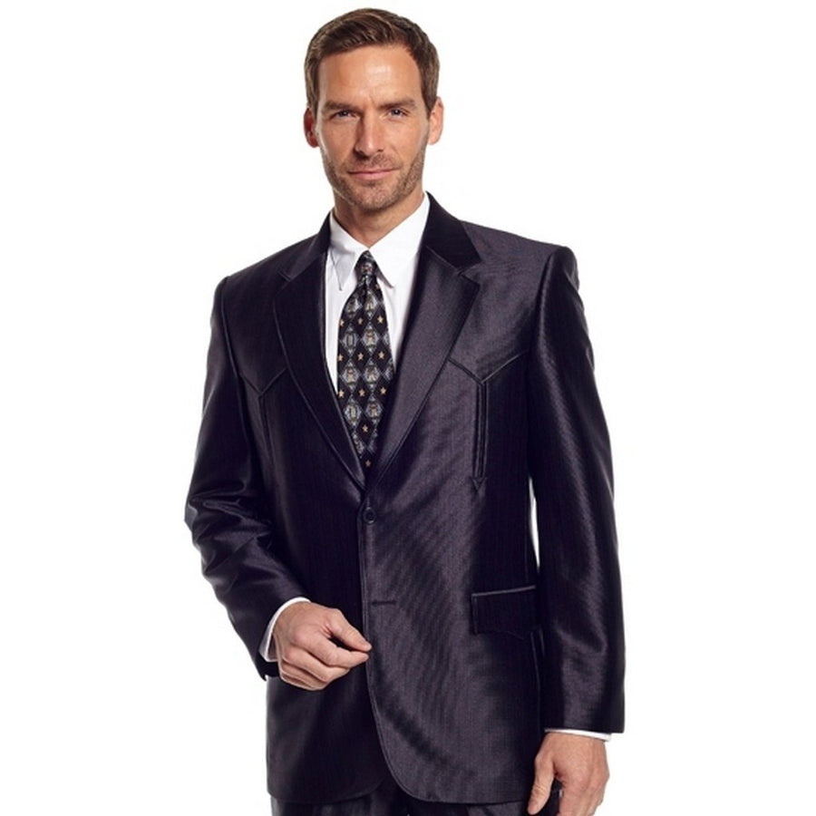 Circle S Western Sport Coat Mens Tulsa Arrow Yoke Details Black CC5091 Image 1