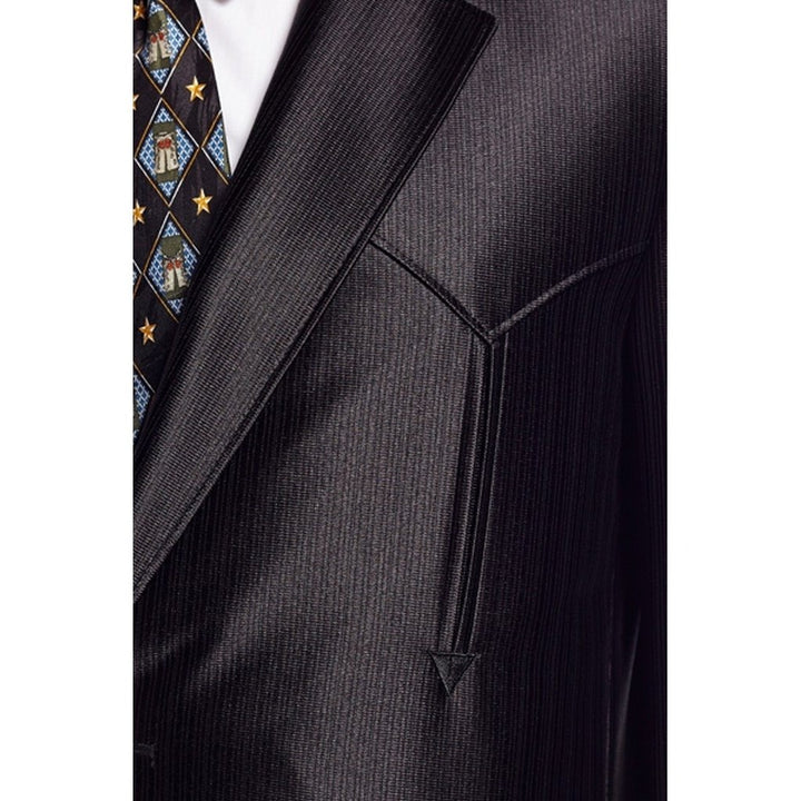 Circle S Western Sport Coat Mens Tulsa Arrow Yoke Details Black CC5091 Image 3