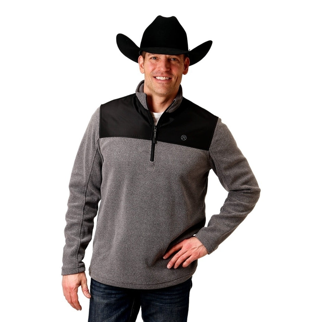 Roper Western Sweatshirt Mens Zip Fleece Gray 03-097-0692-6151 GY Image 1