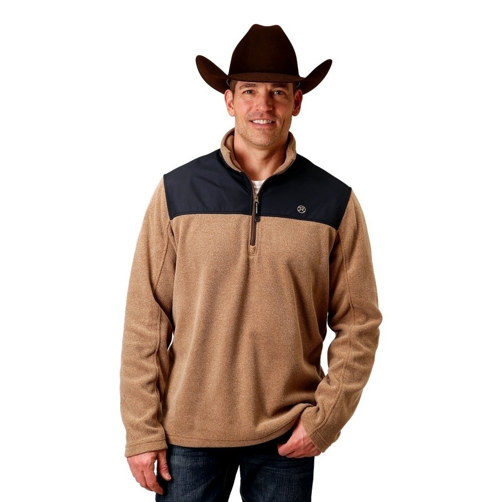 Roper Western Sweatshirt Mens Fleece Zip Brown 03-097-0692-6150 BR Image 1