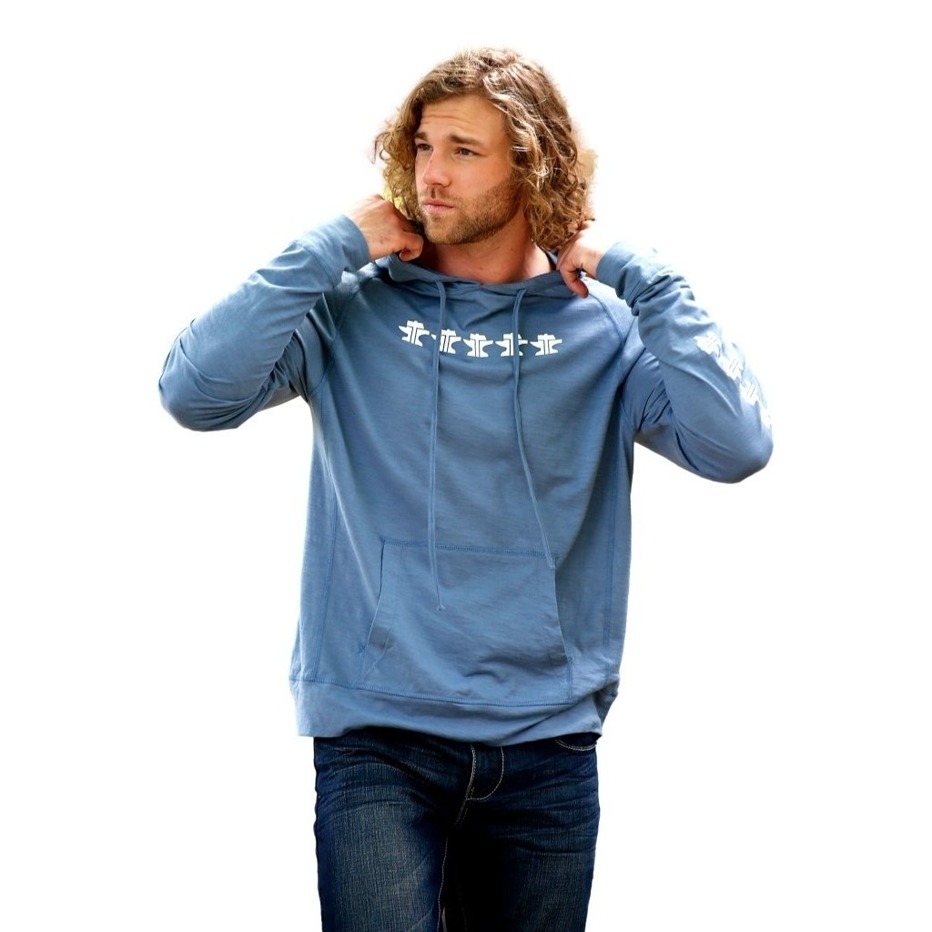 Tin Haul Western Sweatshirt Mens Knit Anvil Blue 10-097-0300-0901 BU Image 1