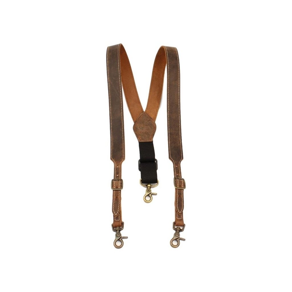 Nocona Western Suspenders Mens 7/8" Rhinestones Medium Brown N8400044 Image 1