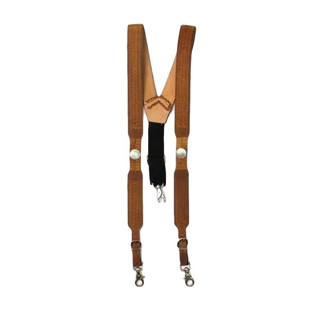 Nocona Western Suspenders Mens Galluse Buffalo Nickel Briar N85120214 Image 1