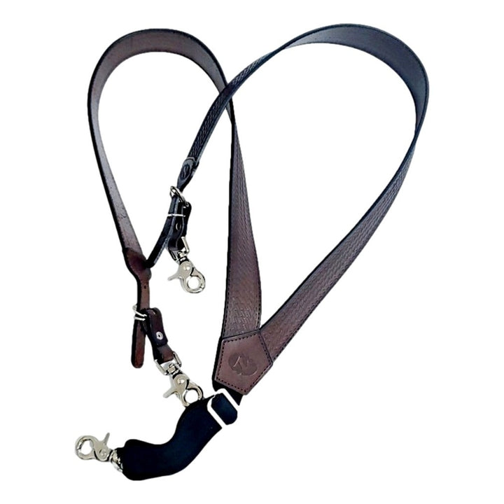 Nocona Western Suspenders Mens Tough Galluse Weave Chocolate N8512402 Image 2