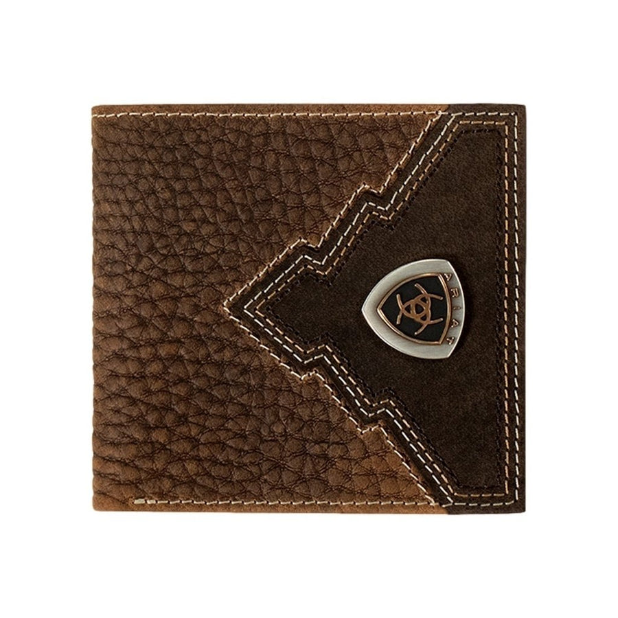 Ariat Western Wallet Men Bifold Crazy Horse Logo Brown Rowdy A35622282 Image 1