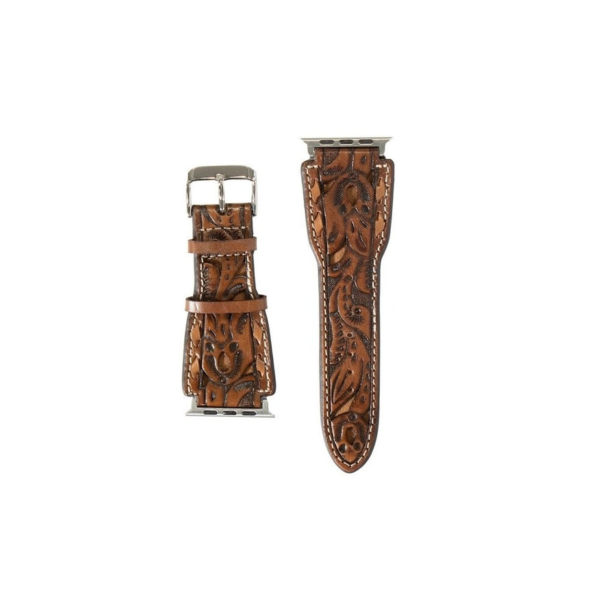 Nocona Western Watch Band Mens Floral Overlay Buck Lace N3102002 Image 1