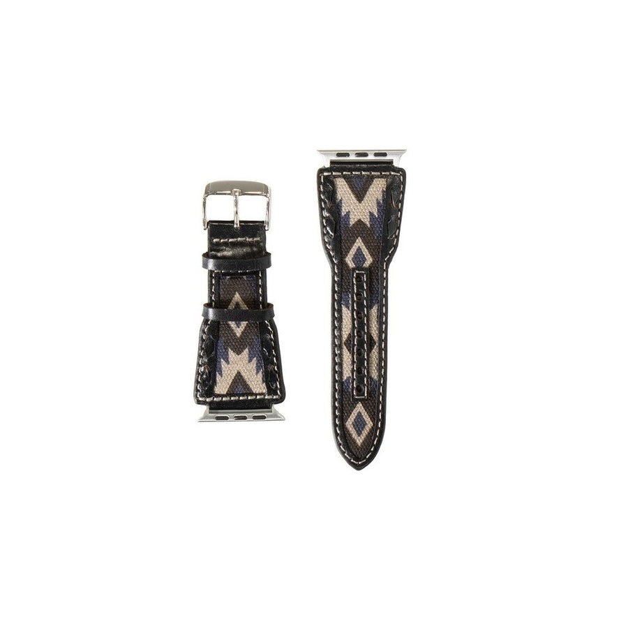 Nocona Western Watch Band Mens Aztec Inlay Buckle Buck Lacing N3101901 Image 1