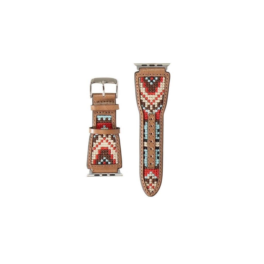 Nocona Western Watch Band Mens Aztec Embroidery Buckle N3101797 Image 1