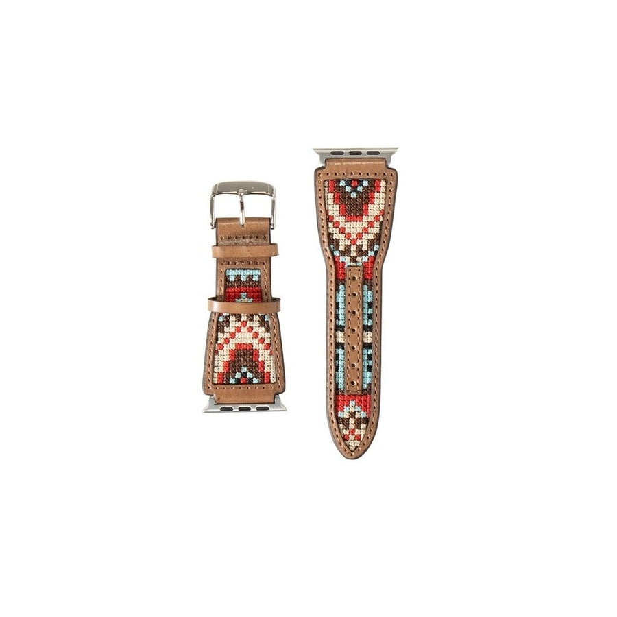 Nocona Western Watch Band Mens Aztec Embroidery Buckle N3101797 Image 1